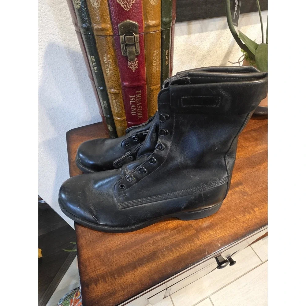 Men's 12  Cove Shoe Company Biltrite Military Steel Toe Boots Black 1996 USA
